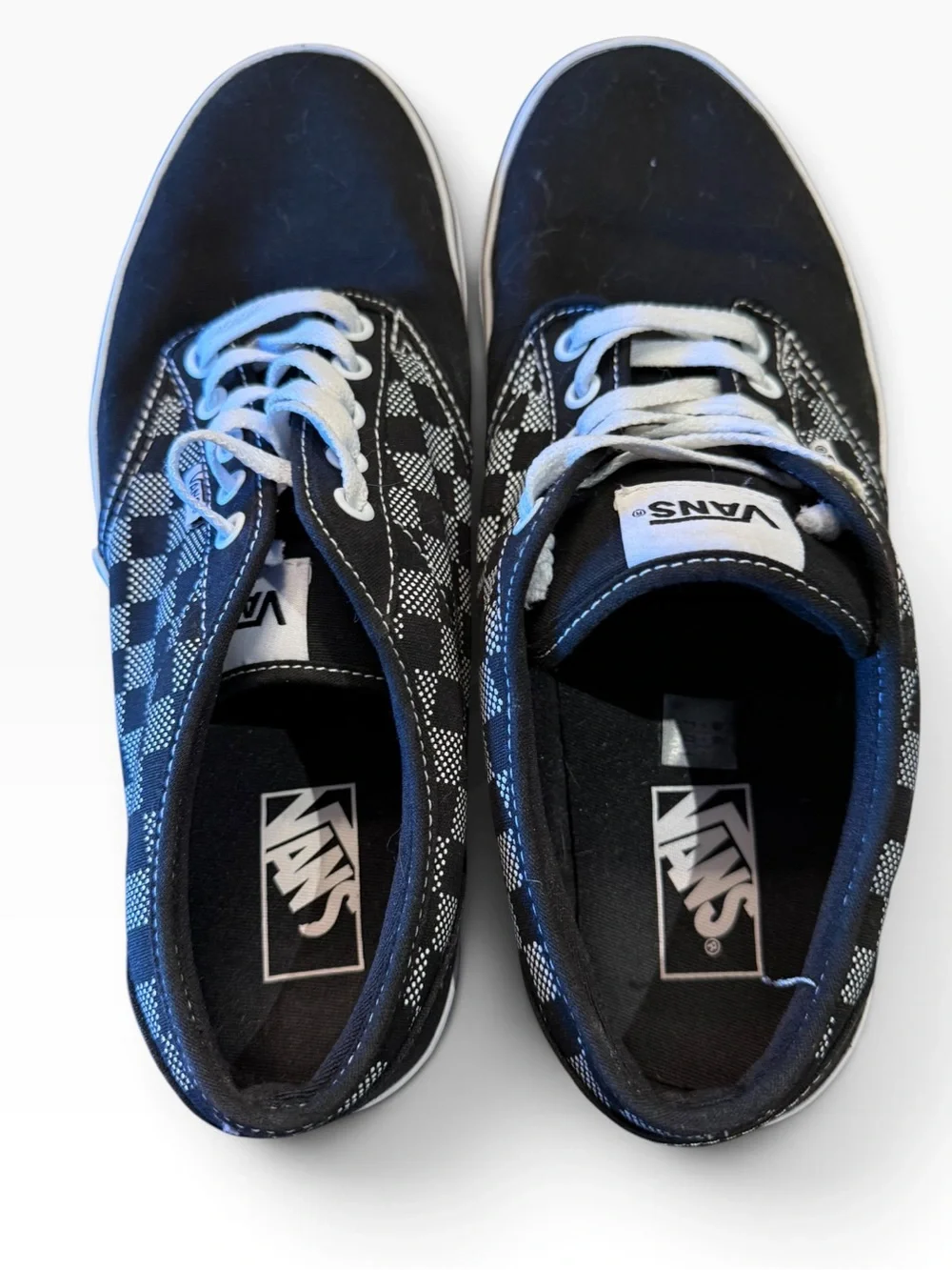 Vans Men’s Size 11 Black & White Checked Lace Up Skater Sneakers